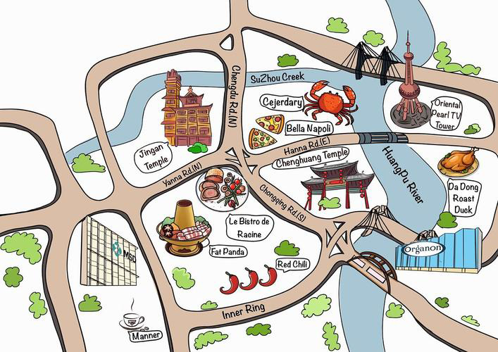 公坡镇手绘地图历史的印迹